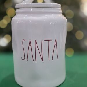 Rae Dunn White Santa Canister